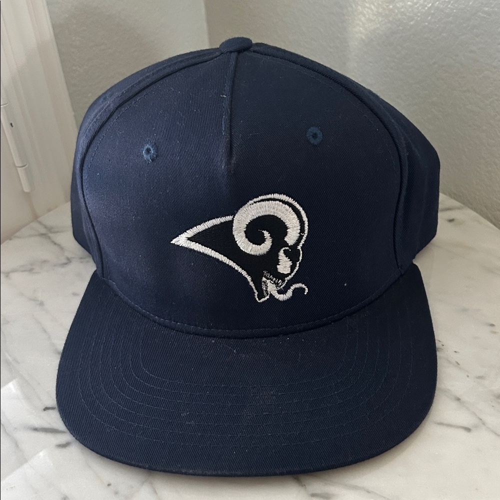 Cruise Coffin OS Pitbull Rams Venom Hat Navy Blue Cap with White Logo